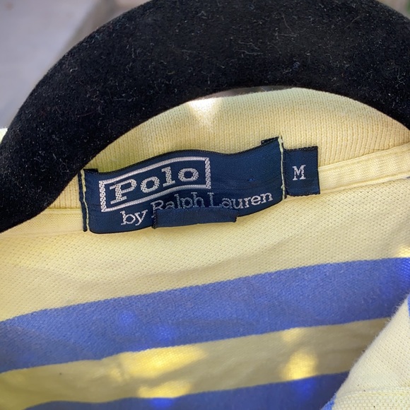 ☀️ Polo yellow and blue stripes | M - Picture 3 of 4